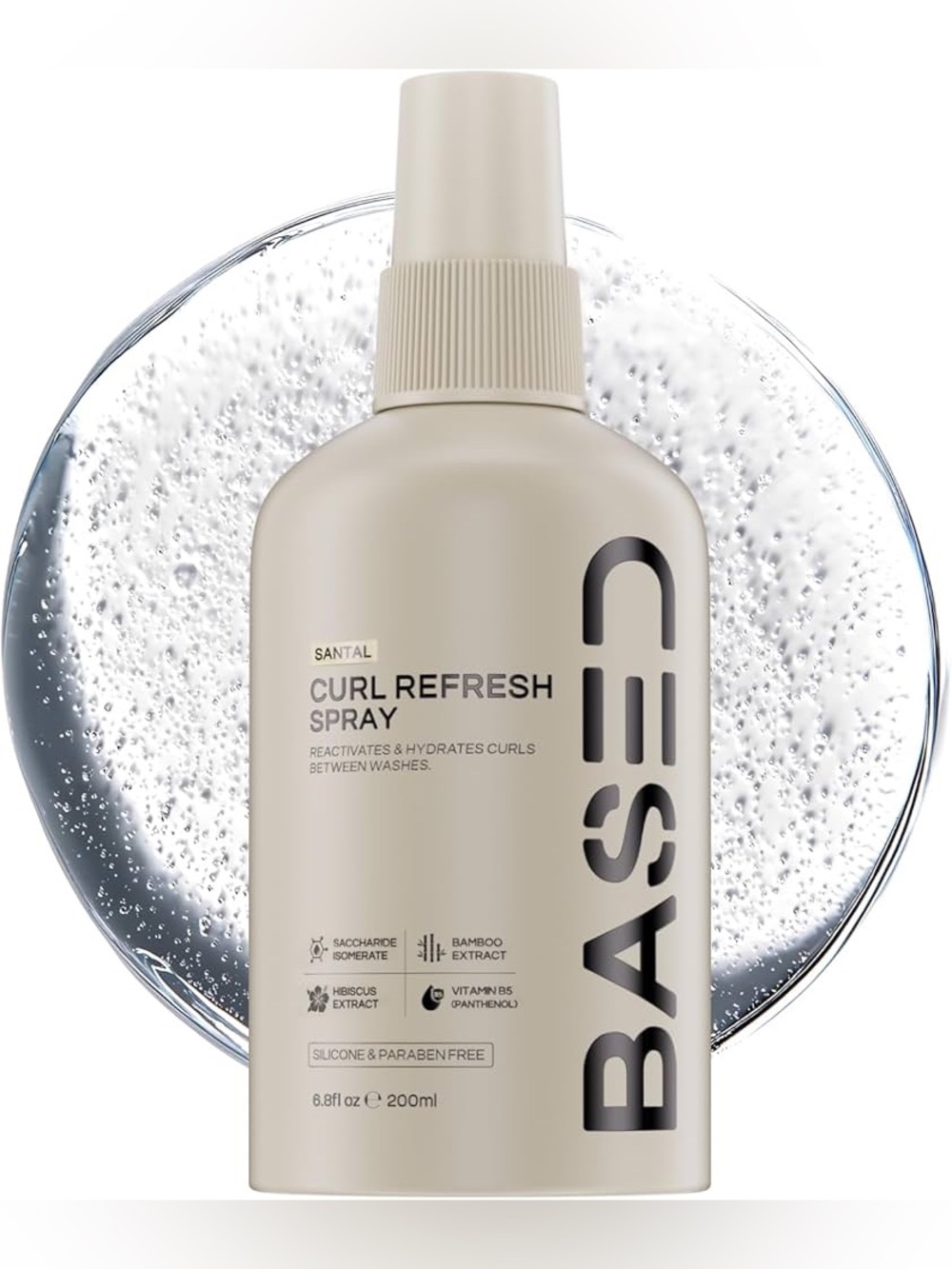 BASED BODYWORKS Curl Refresh Spray 6.8oz Hair Hydrating Curl Reviver NIB